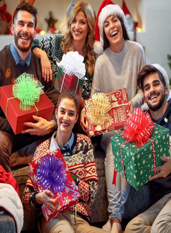 Poen مجموعة من 24 قطعة من فيونكات الأورجانزا لعيد الميلاد، فيونكات كبيرة لتغليف الهدايا مقاس 6 بوصات، مثالية للأعمال اليدوية وتغليف الهدايا، مع شريط لتزيين سلال الهدايا وحفلات الزفاف وحفلات عيد الحب (متعددة الألوان). - Image 5